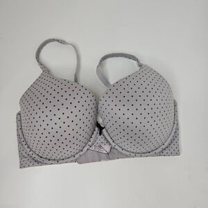 Victoria's Secret, Body By Victoria Perfect Shape Bra, Black/Gray Dot, Size 34DD